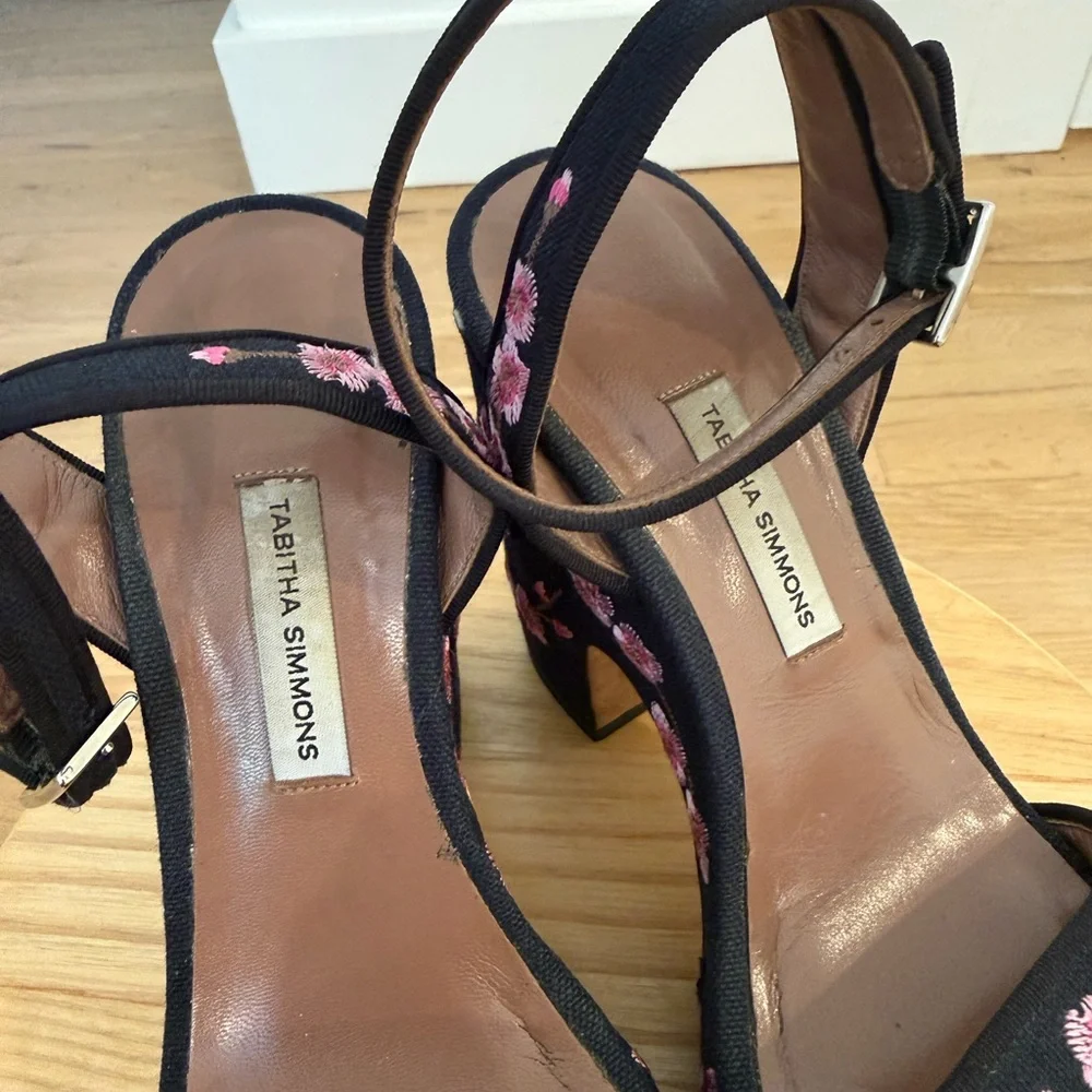Tabitha Simmons Canvas Floral Print Heel